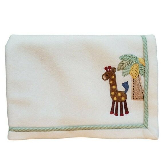 Tiddliwinks Baby Blanket Giraffe Fleece Jungle Safari Palm Tree Security Lovey - Picture 1 of 6